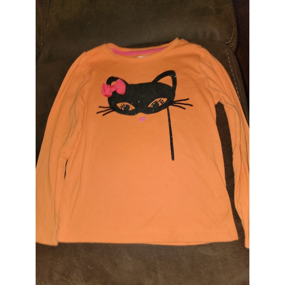 Gymboree Halloween shop black cat mask top size 6